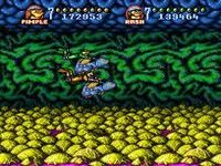 une photo d'Ã©cran de Battletoads in Battlemaniacs sur Nintendo Super Nes